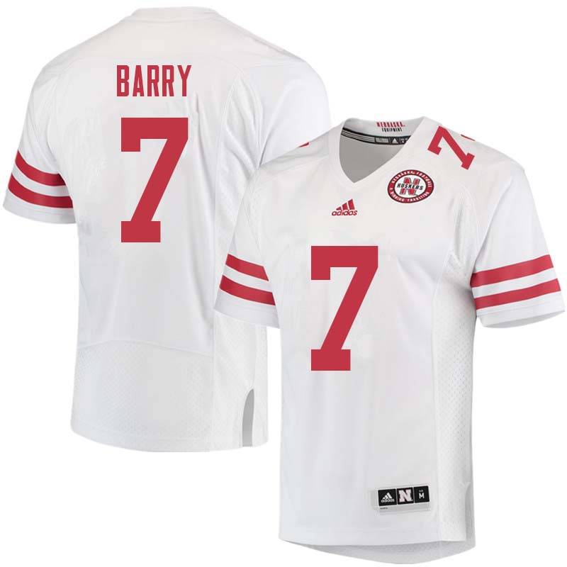 Men #7 Mohamed Barry Nebraska Cornhuskers College Football Jerseys Sale-White